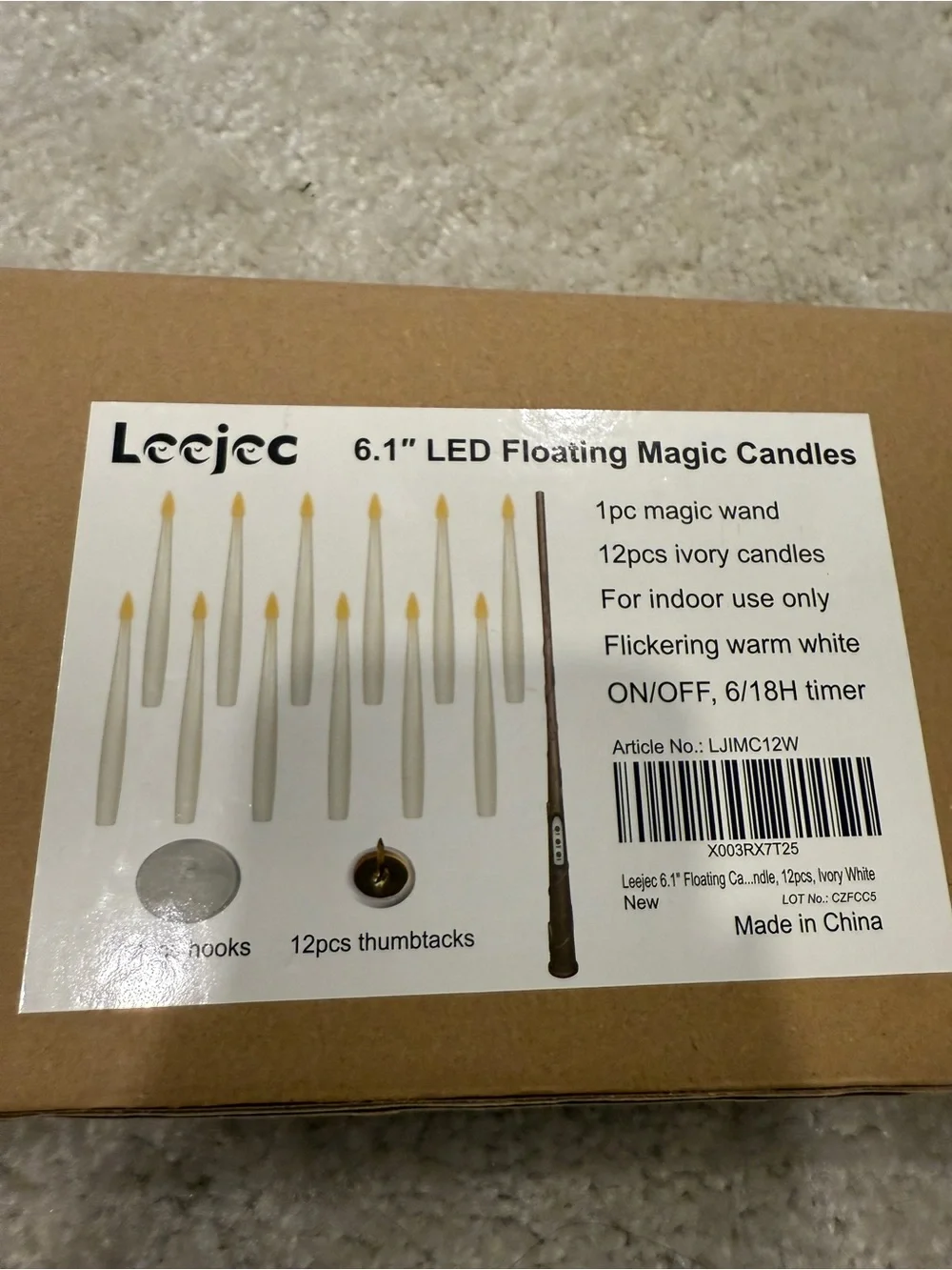 Floating Candles with Magic Wand Remote 12pcs Flameless Taper Candles Flickering